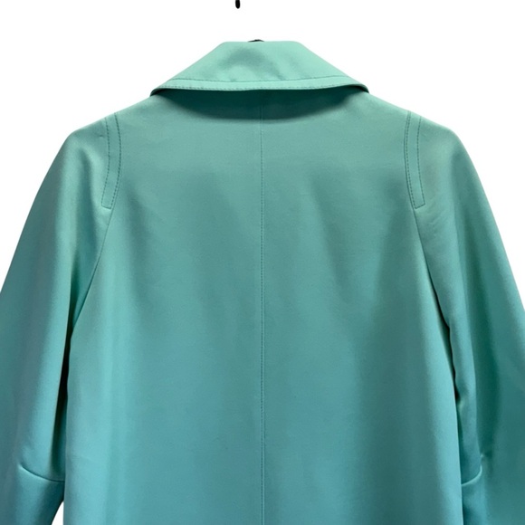London Fog Vintage Aqua Blue/Green Trench Raincoat. Size 8R - Picture 9 of 16